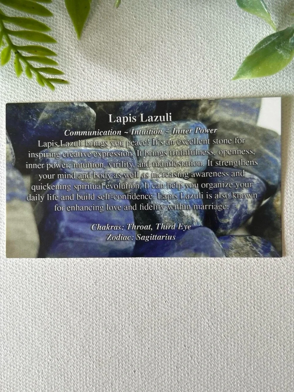 Small Lapis Lazuli Tumbled Stone 6g